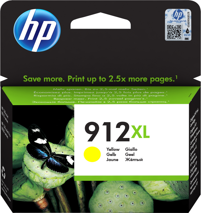 HP 912XL HIGH YIELD YELLOW ORIGINAL INK CARTRIDGE