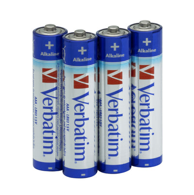 VERBATIM  AAA ALKALINE BATTERIES 4PK