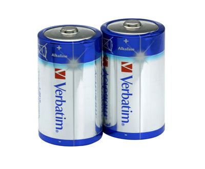 VERBATIM D ALKALINE BATTERIES 2PK