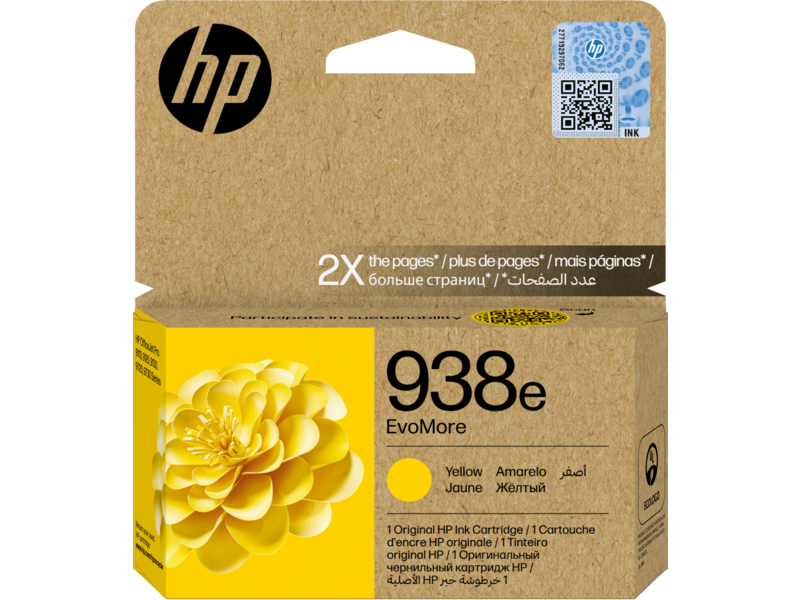 HP 938E EVOMORE YELLOW ORIGINAL INK CARTRIDGE