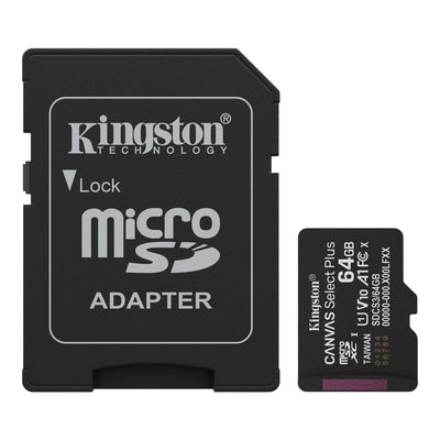 KINGSTON CANVAS SELECT PLUS MICROSD MEMORY CARD 64GB