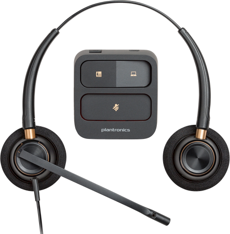 POLY ENCOREPRO 520 WITH QUICK DISCONNECT BINAURAL HEADSET (FOR EMEA)
