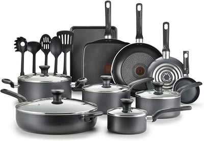 T-FAL EASY CARE 20-PIECE SET - GREY