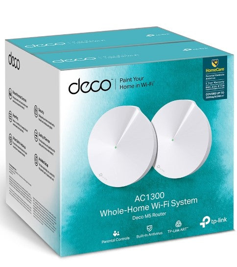 TP-Link Deco M5 Whole Home Mesh Wi-Fi System - 2 Pack