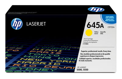 HP 645A CLJ 5500 YELLOW PRINT CARTRIDGE APPROXIMATELY CARTRIDGE YIE...