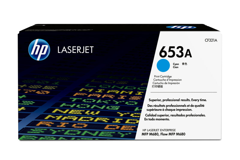 HP 653A CYAN TONER CARTRIDGE
