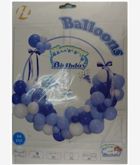 Casey 64pc Blue Birthday Garland Set
