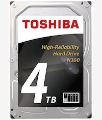 Toshiba 4TB N300 SATA III 3.5-Inch Hard Drive