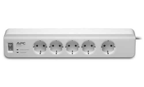 APC ESSENTIAL SURGE ARREST 5 SCHUKO 2 PIN OUTLETS LIMITED LIFETIME ...