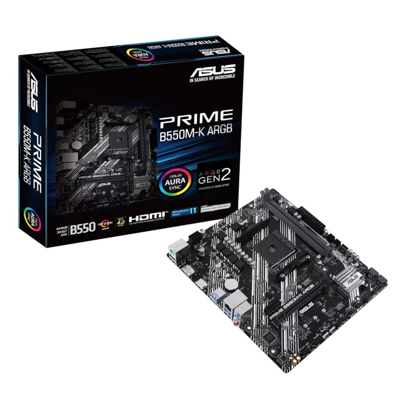 Asus PRIME B550M-K ARGB AM4 M-ATX Motherboard