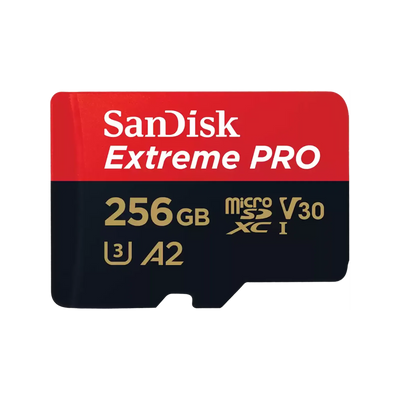 Sandisk Extreme Pro 256GB 4K Video MicroSDXC Card with Adapter