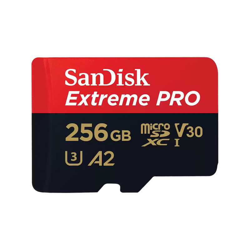 Sandisk Extreme Pro 256GB 4K Video MicroSDXC Card with Adapter
