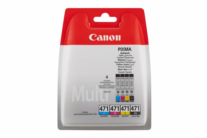 CANON-INK-CLI-471 BK/C/M/Y MULTIPACK BL-MG5740/ MG7740/ TS5040- YIE...
