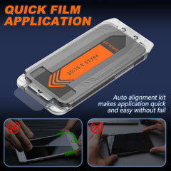 Easy Install Bubble Free Screen Protector for Samsung S24/S25 & iPhone 16/17 – Anti-Scratch, Hydrophobic, Fingerprint Compatible