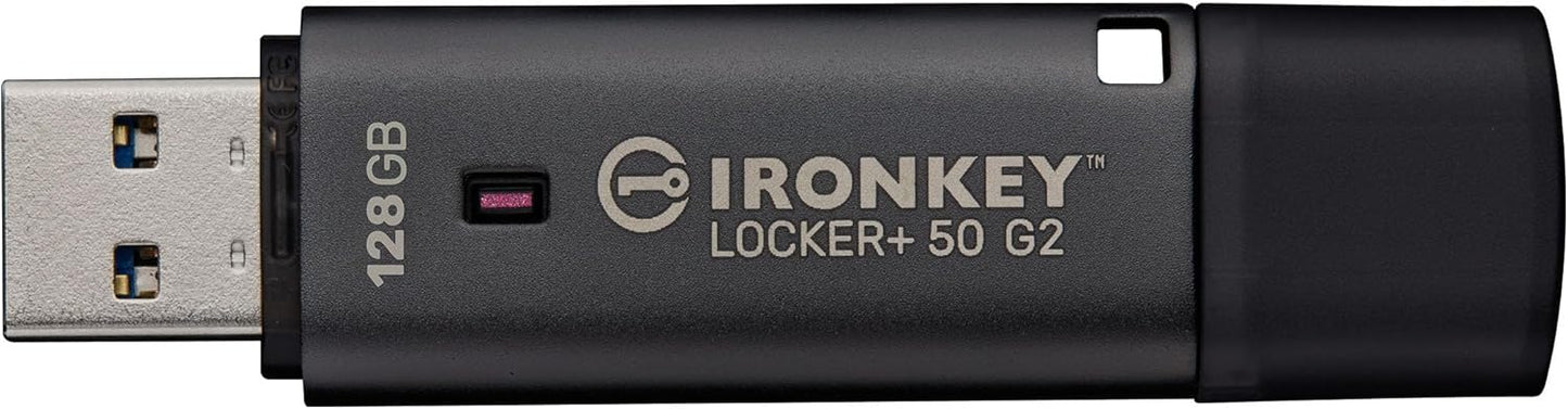 KINGSTON 128GB IRONKEY LOCKER PLUS 50 G2 FIPS 197 AES-256