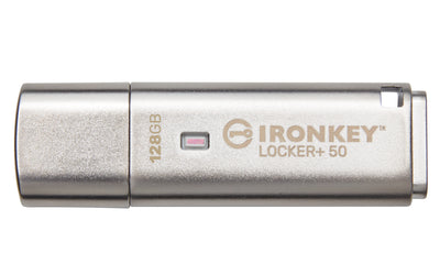 KINGSTON 128GB IRONKEY LOCKER PLUS 50 AES ENCRYPTED, USBTOCLOUD