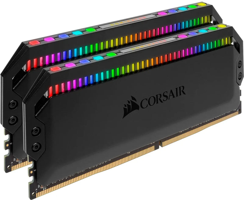 Corsair DOMINATOR® PLATINUM RGB 16GB (2 x 8GB) DDR4 DRAM 3600MHz C16 Memory Kit; 18-19-19-39; 1.35V; Black