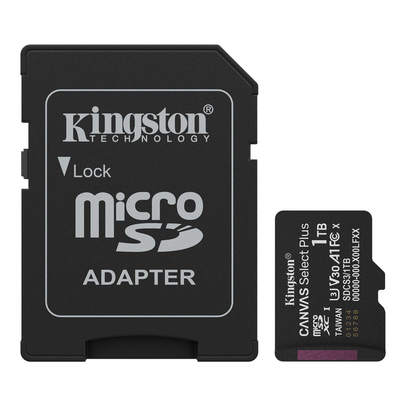 KINGSTON 1TB MICROSDXC CANVAS SELECT PLUS GEN3 150MB/S A1 CARD + AD...