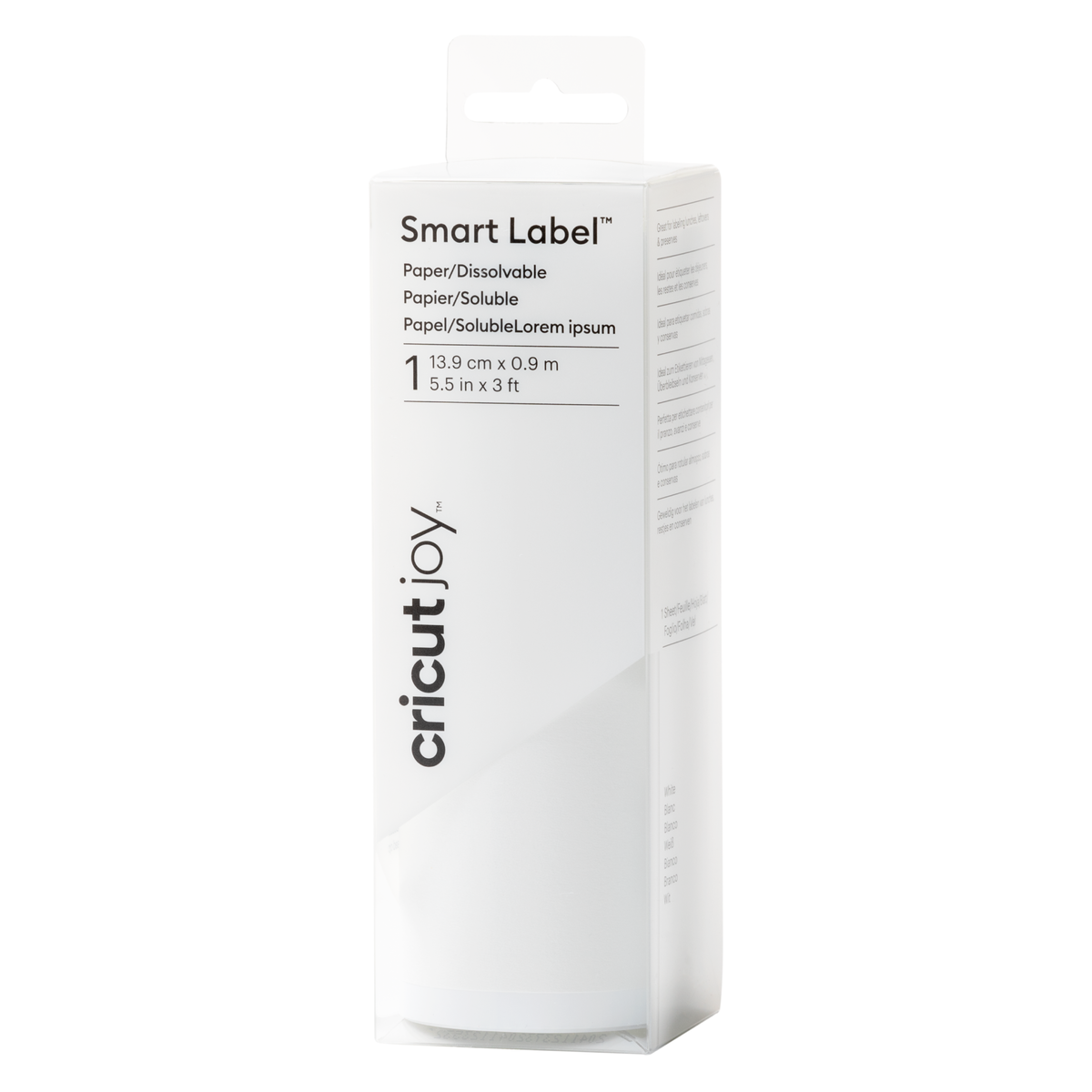 Cricut Joy Smart Label Dissolvable Paper - White, 13.3 x 91 cm