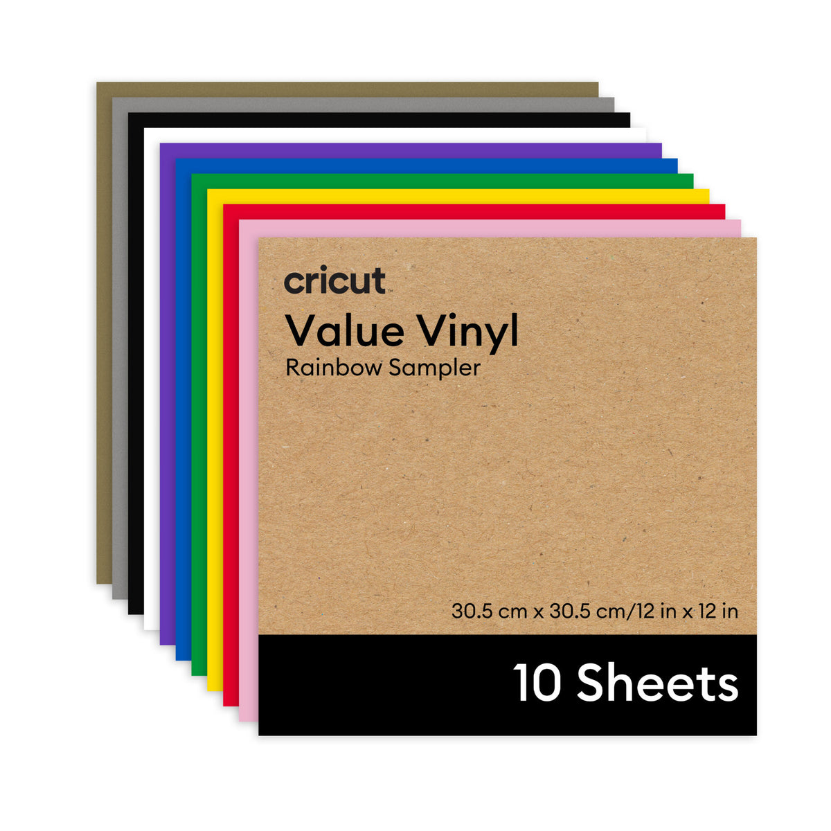 Cricut Cricut 2012345 Value Vinyl Matte; Sampler 12 In X 12 In (10)