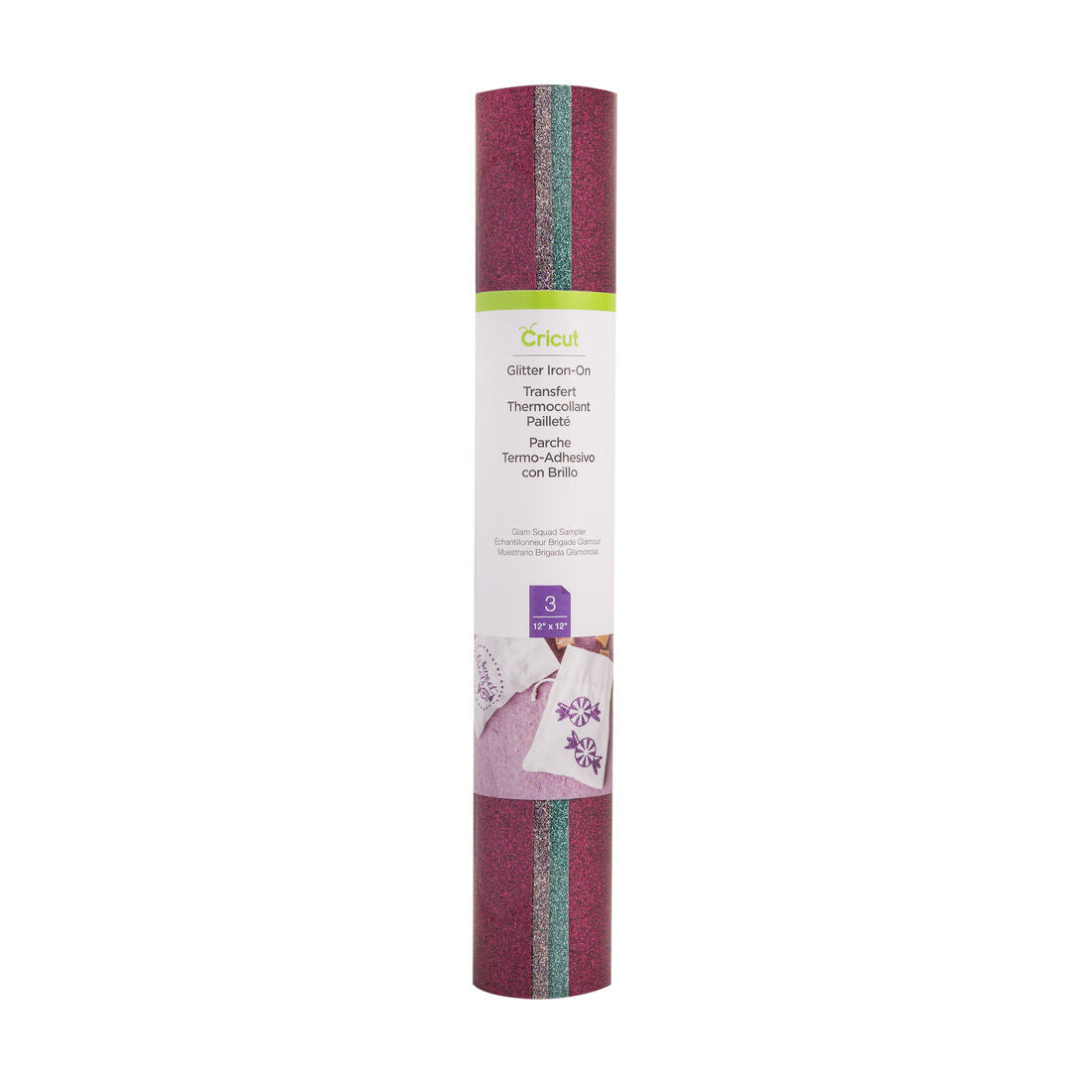 Cricut 2004501 Cricut Glitter Iron On Sampler Glam Squad 30X30CM 3 She