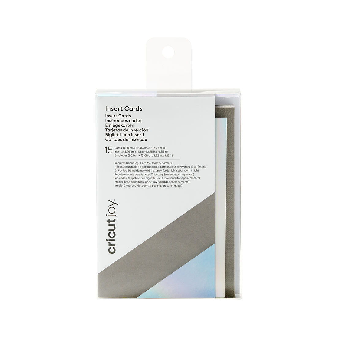 Cricut 2008795 Cricut Joy Insert Cards A1 15-PACK (gray; Silver; Holog