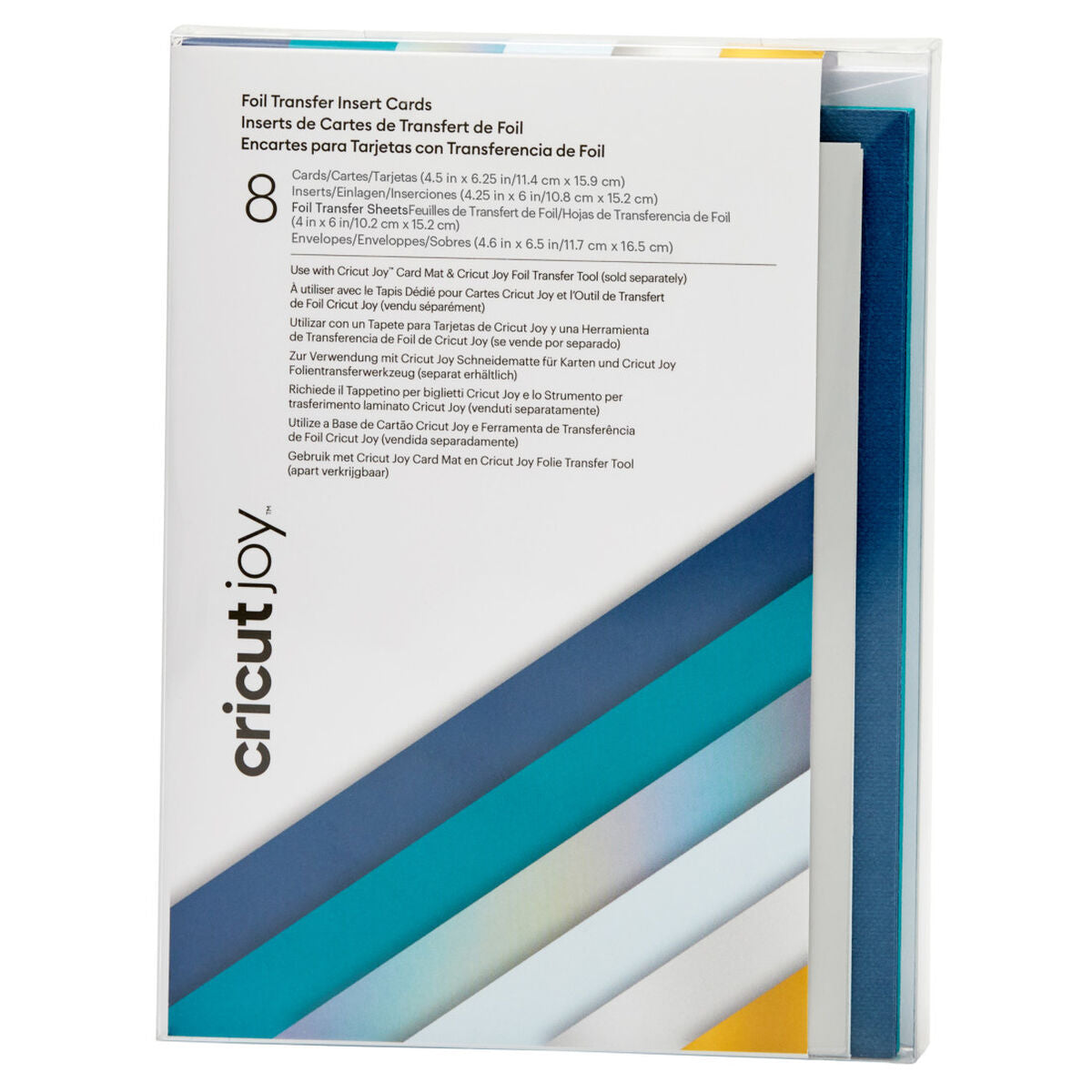 Cricut Joy Foil Transfer Insert Cards Blue Lagoon Sampler - A6, 8 Pack