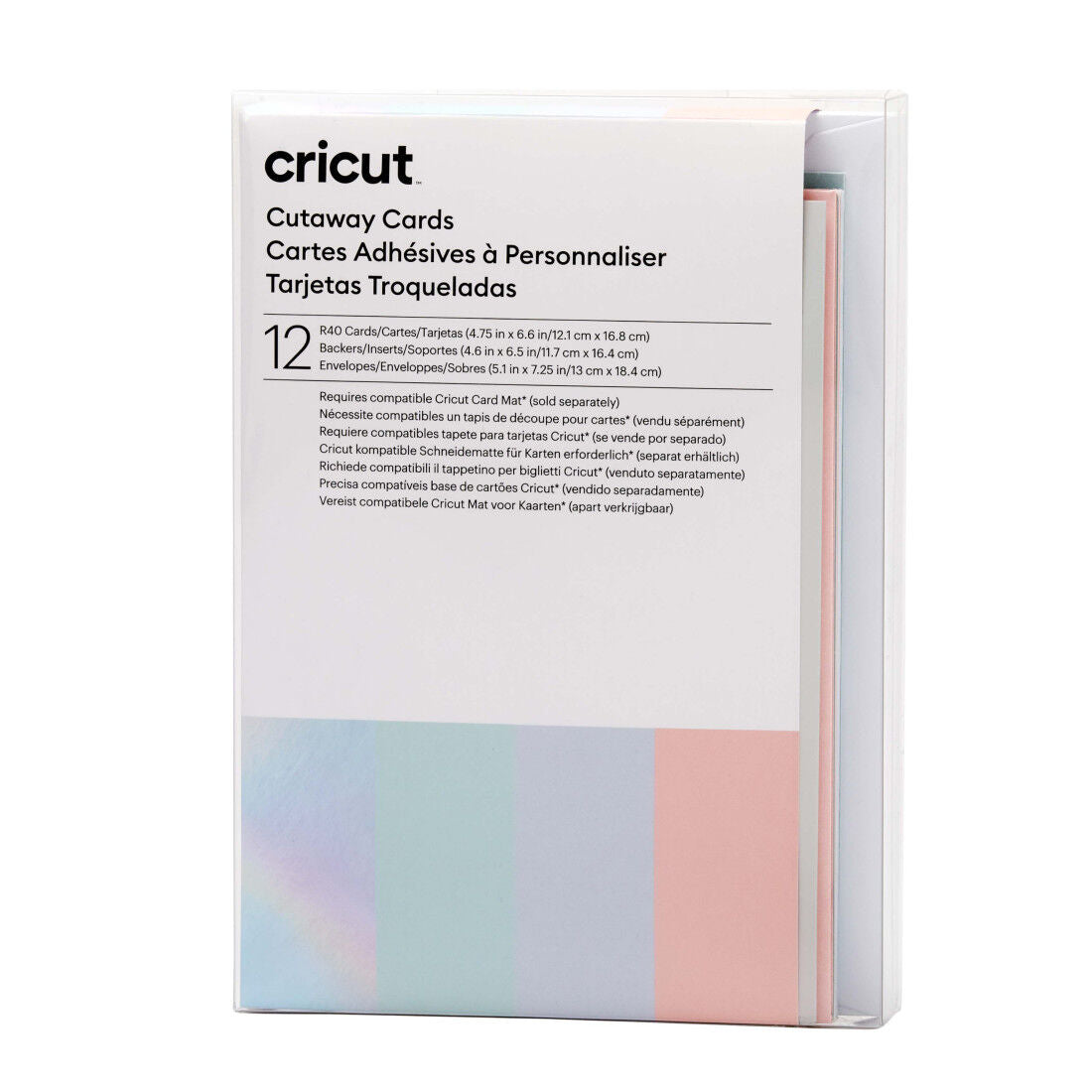 Cricut 2009483 Cricut Cut-Away Cards Pastel R40 12.1X16.8CM 12-PACK