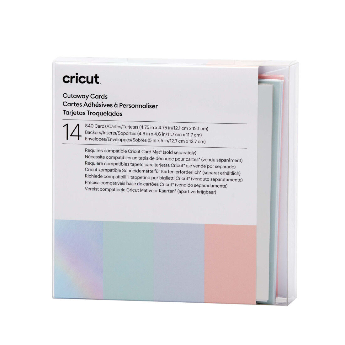 Cricut 2009484 Cricut Cut-Away Cards Pastel S40 12.1X16.8CM 14-PACK