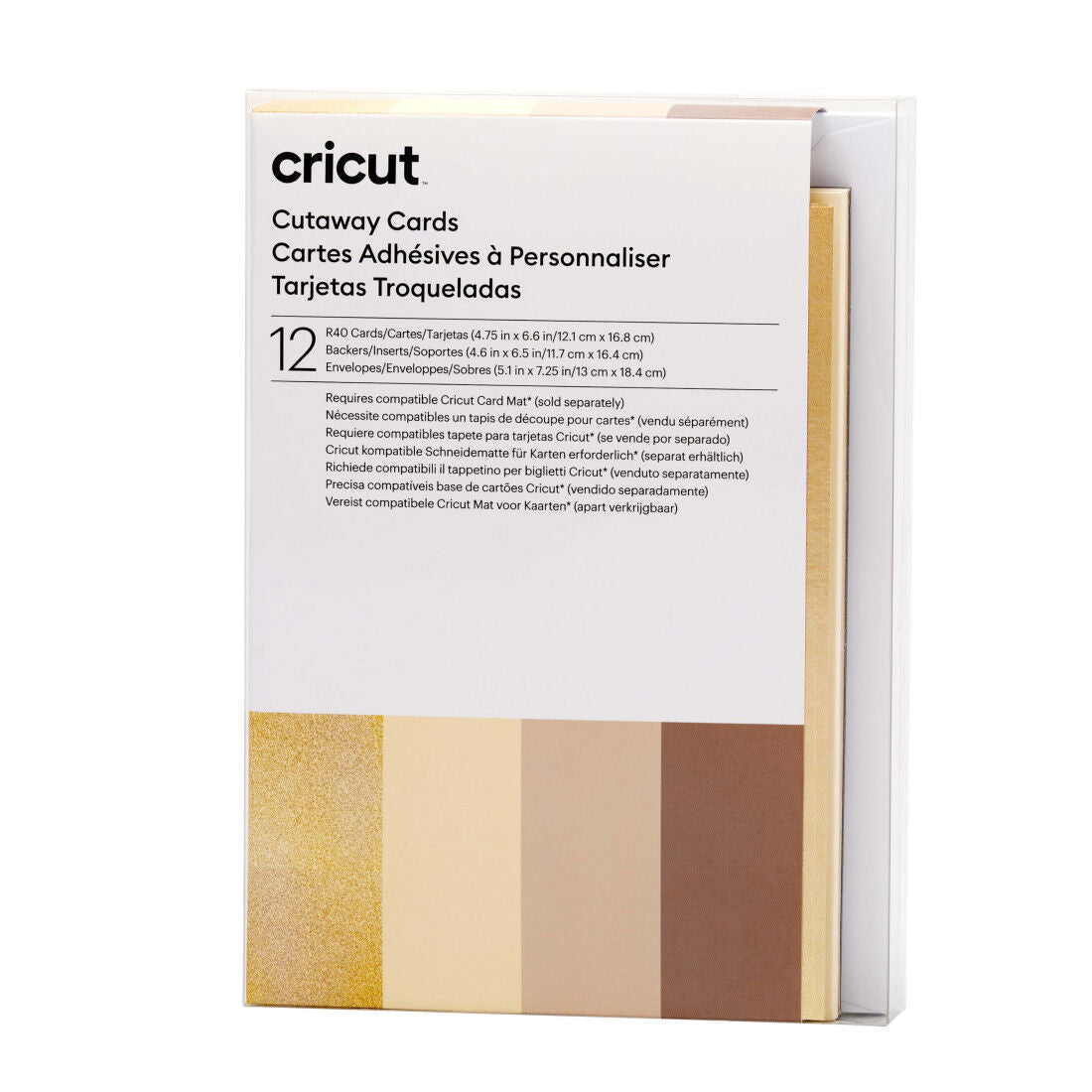 Cricut 2009486 Cricut Cut-Away Cards Neutrals R40 12.1X16.8CM 12-PACK