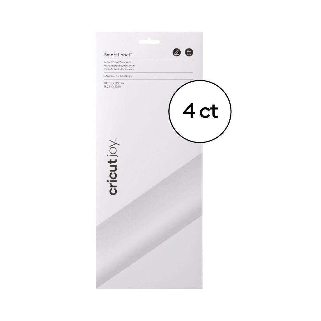 Cricut 2010000 Cricut Joy Permanent Smart Vinyl Write White 4 Sheets 1