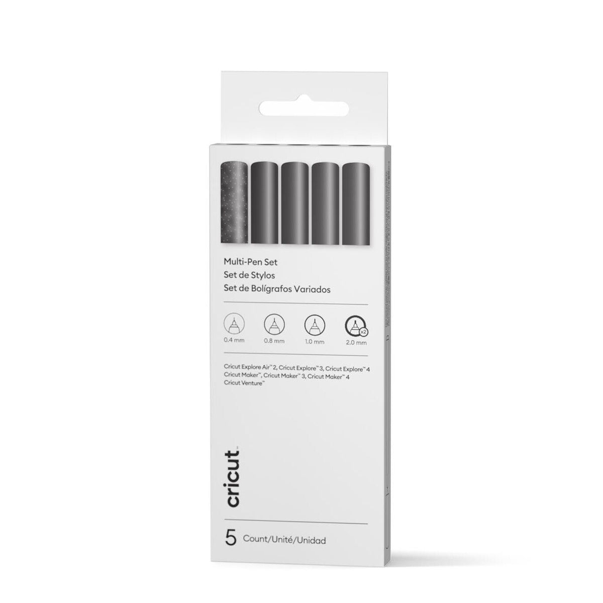 Cricut 2012175 Cricut Explore/Maker Multi-Size Pen Set 5-PACK (black)