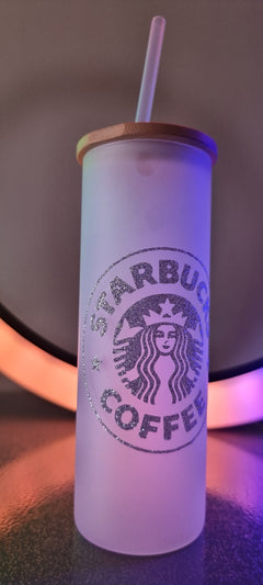 Starbucks Frosted Glass Bottle - Gradient Design - BPA-Free - Transparent