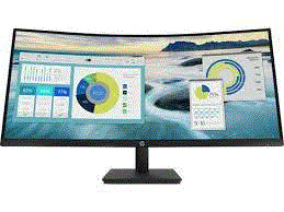 HP P34HC G4 WQHD (3440 X 1440) USB-C DP HDMI CURVED MONITOR