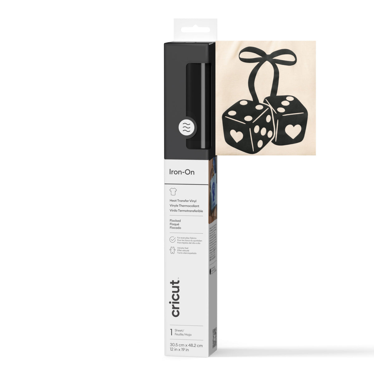 Cricut 2011788 Cricut Flocked Iron-On 30.5 Cm X 48.3 Cm Black