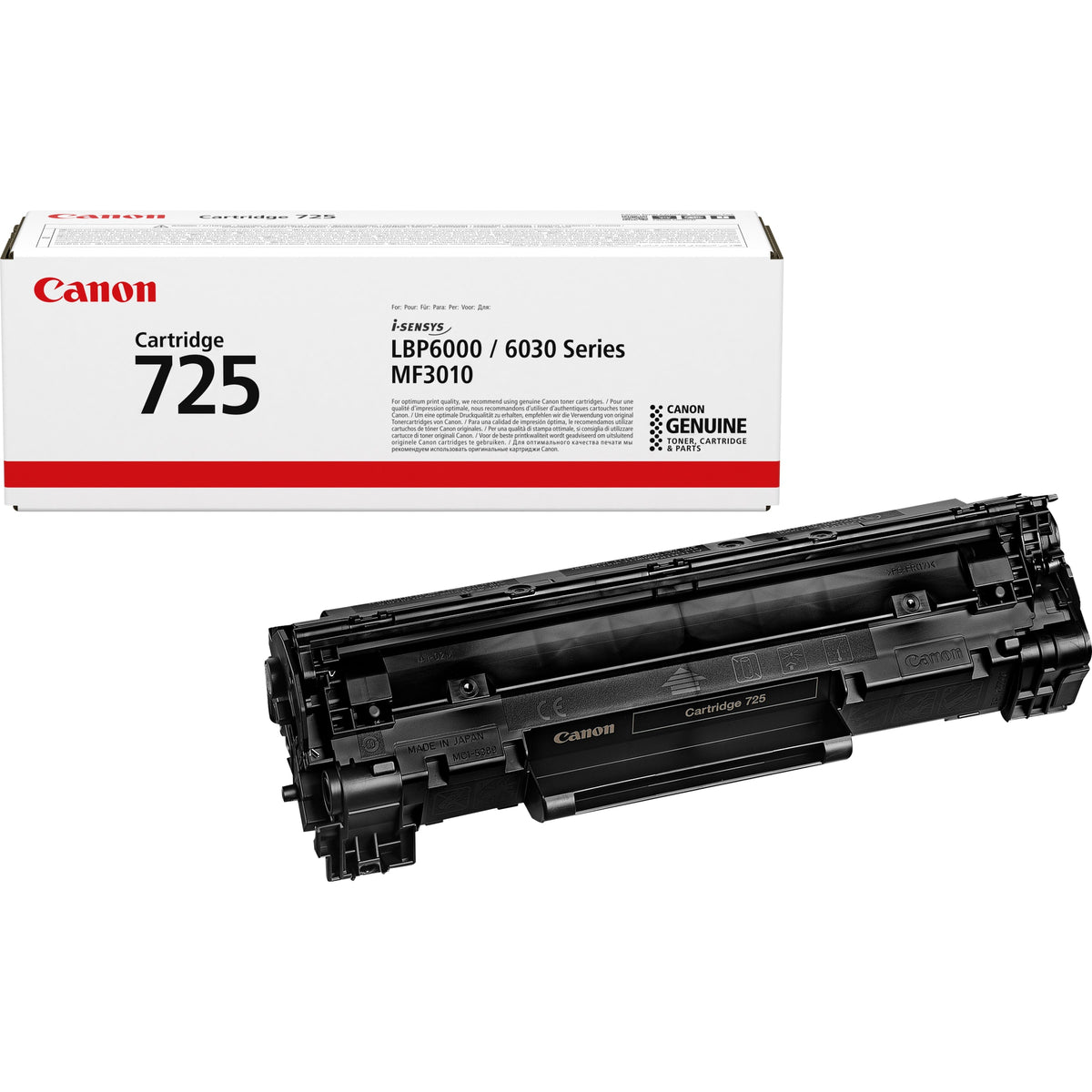 Canon-Toner-Crg 725 BK-LBP6000 /LBP6020 / LBP6020B / LBP6030 / LBP6030B / BLP6030W / MF3010 Yield 1 60
