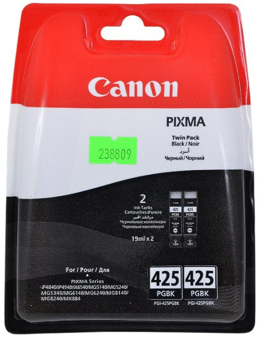 CANON-INK-PGI-425 BK TWIN PACK-IP4840/ IP4940/ MG5140/ MG5240/ MG53...