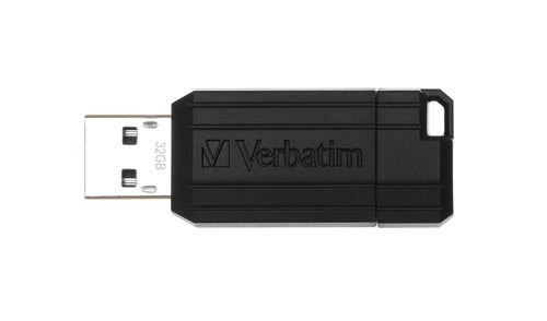 VERBATIM 32GB PINSTRIPE USB BLK