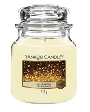 Yankee Candle All Is Bright Medium Jar Retail Box No