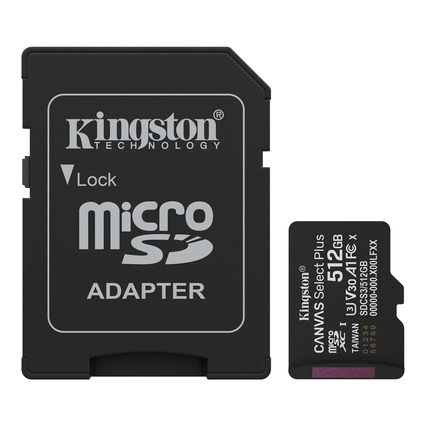 KINGSTON 512GB MICROSDXC CANVAS SELECT PLUS GEN3 150MB/S A1 CARD + ...