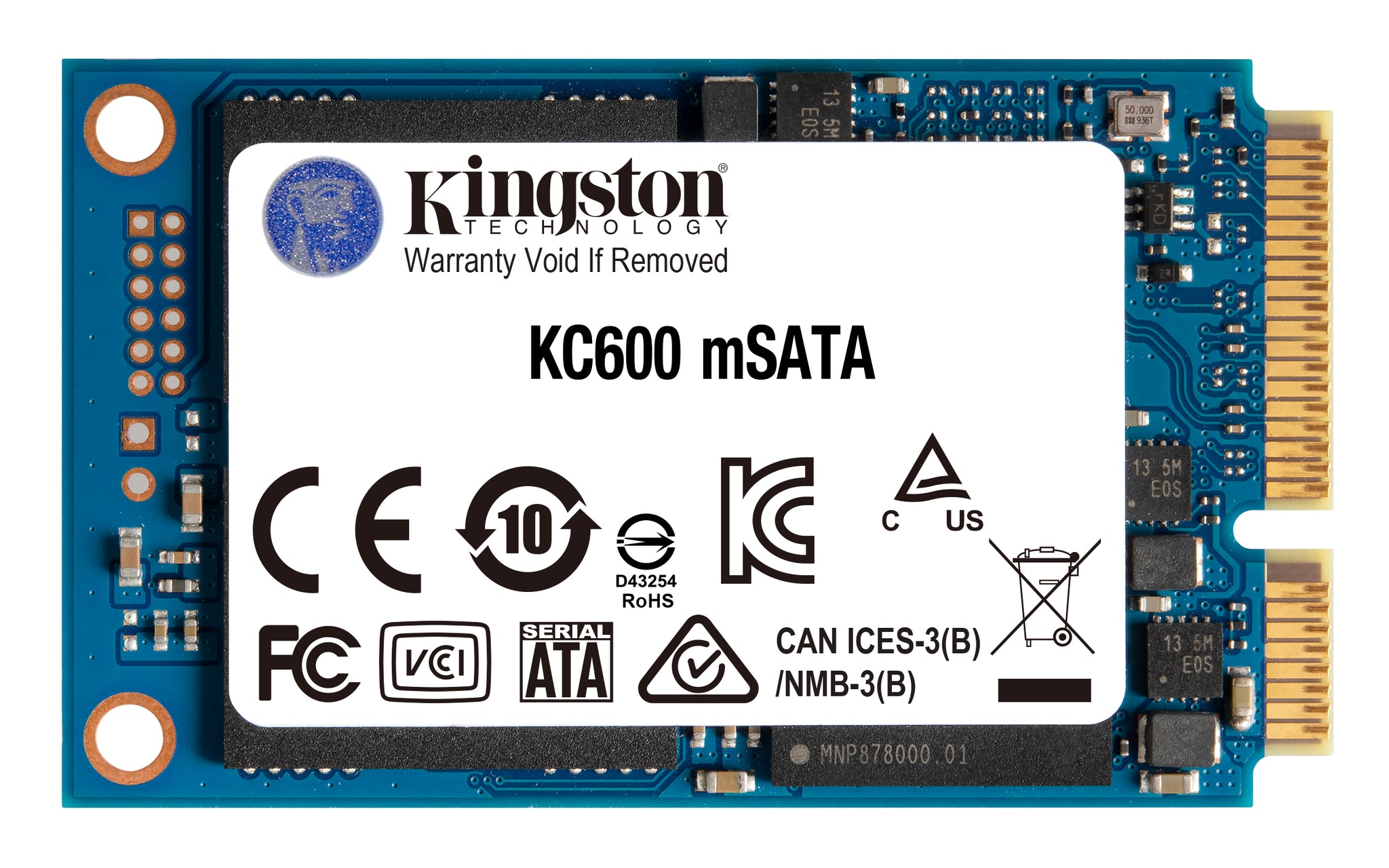 KINGSTON 512G SSD KC600 SATA3 MSATA