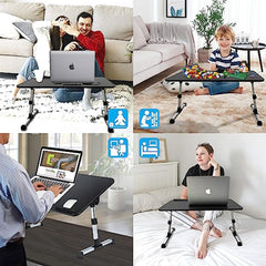Portable Foldable Laptop Desk With USB Cooling Fan  - Angle Adjustments