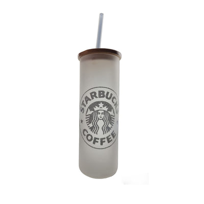 Starbucks Frosted Glass Bottle - Gradient Design - BPA-Free - Transparent