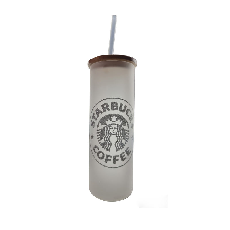 Starbucks Frosted Glass Bottle - Gradient Design - BPA-Free - Transparent