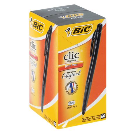 Bic Clic Medium Ballpoint Pen Black 1.0MM