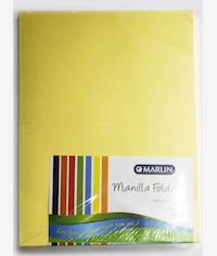 Marlin Flat Files Folders 100s Yellow