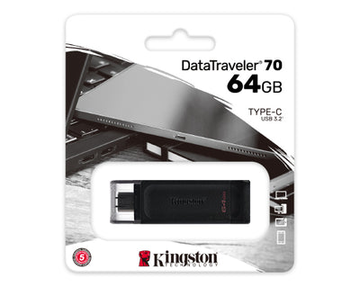 KINGSTON 64GB USB-C 3.2 GEN 1 DATATRAVELER 70
