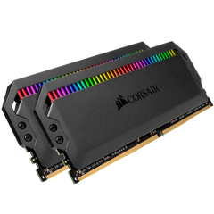 Corsair DOMINATOR® PLATINUM RGB 16GB (2 x 8GB) DDR4 DRAM 3600MHz C16 Memory Kit; 18-19-19-39; 1.35V; Black