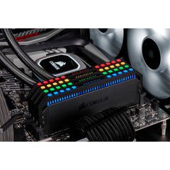 Corsair DOMINATOR® PLATINUM RGB 16GB (2 x 8GB) DDR4 DRAM 3600MHz C16 Memory Kit; 18-19-19-39; 1.35V; Black