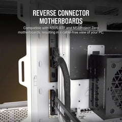 6500D Airflow White Tempered Glass Mid-Tower; 2x 3.5'' |  2x 2.5'' Drive Bays; Up to 360mm Radiator compatible